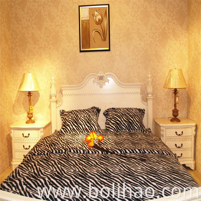 Leopard printed fleece bedding 